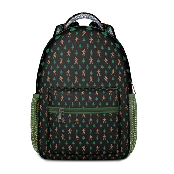 Bigfoot Footprint Design Waterproof Backpack - Breathable Mesh Shoulder Straps, Spinal Support - Stylish & Versatile Bookbag for College Students & Creature Lovers