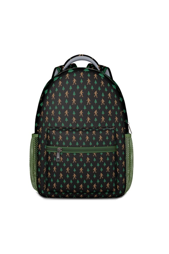 Bigfoot Footprint Design Waterproof Backpack - Breathable Mesh Shoulder Straps, Spinal Support - Stylish & Versatile Bookbag for College Students & Creature Lovers