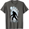 thumbnail image 1 of Bigfoot Footprint Moon Light Funny Sasquatch Unisex T-Shirt for Men Women Kids Toddler, 1 of 5