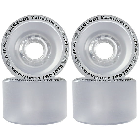 Bigfoot Freeride Longboard Wheels Stoneground Pathfinders 70mm x 45mm 80a Clear