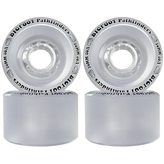 Bigfoot Freeride Longboard Wheels Stoneground Pathfinders 70mm x 45mm 80a Clear
