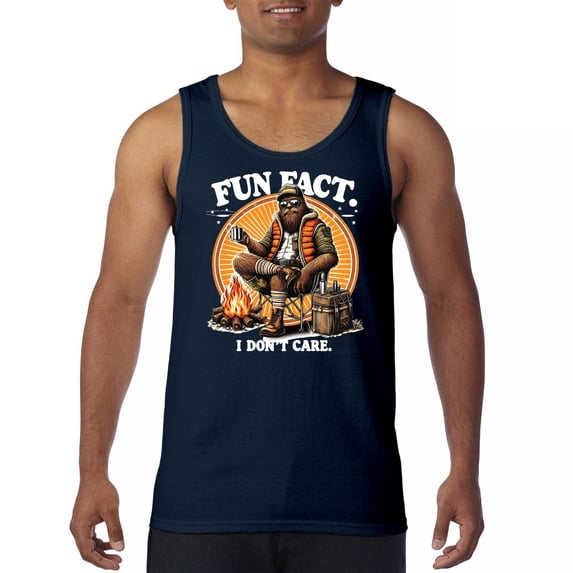 Bigfoot Fun Fact Men's Tank Top Sasquatch Hide and Seek Champ Camping Joke