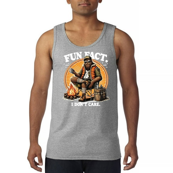 Bigfoot Fun Fact Men's Tank Top Sasquatch Hide and Seek Champ Camping Joke