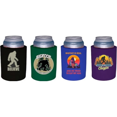 Coolie Junction Bigfoot Believe Foam Can Coolie – Old School Thick Foam, Sasquatch Theme, Insulated Koozie
