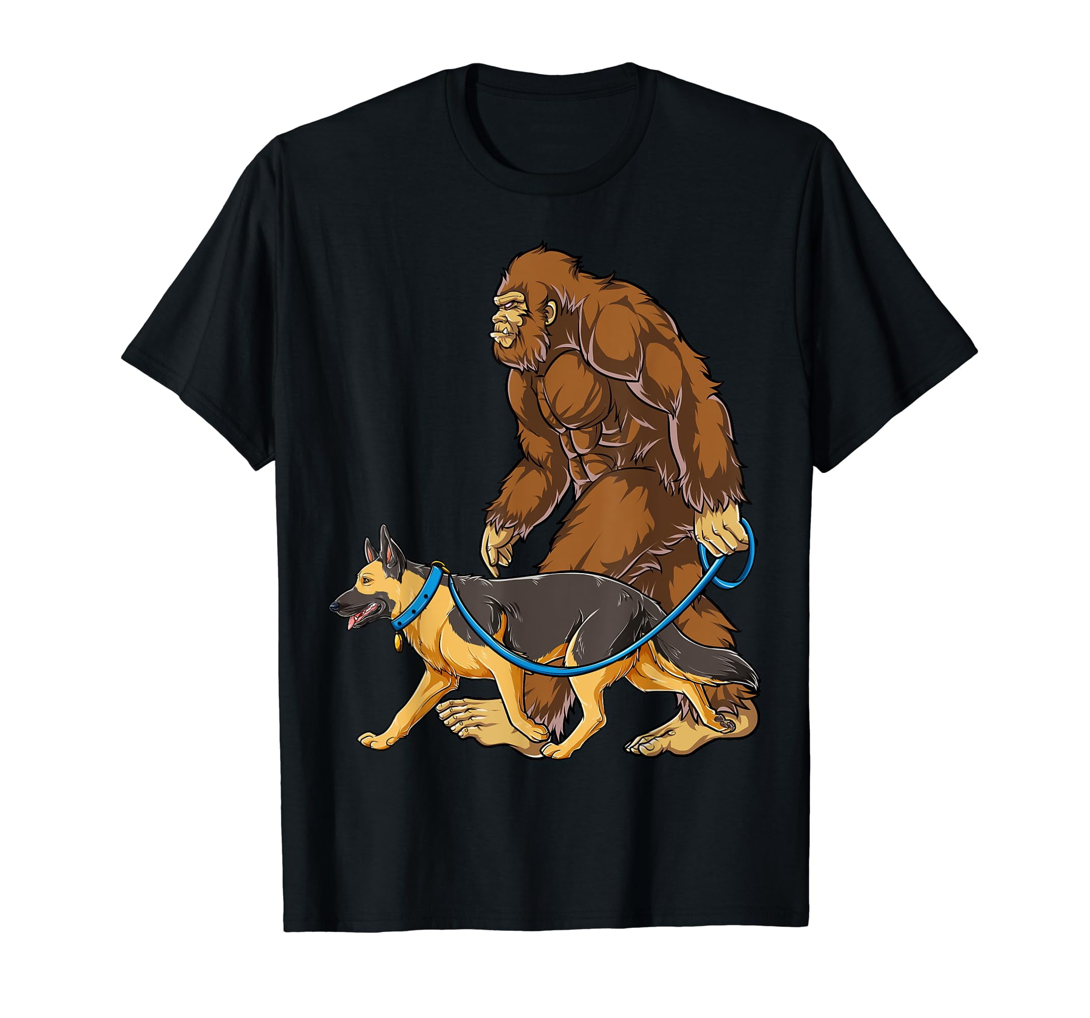 Bigfoot Walking Pug Shirt, Funny Cute Sasquatch Dog Gift Bigfoot Walking Pug Shirt, Funny Cute Sasquatch Dog Gift