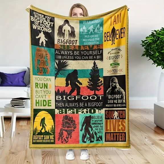 Bigfoot Gifts For Men And Women, Hide And Seek Gifts For Bigfoot Blankets, Christmas Birthday Gifts For Bigfoot Lovers, Bigfoot Gifts For Friends, Blanket Gifts For Family