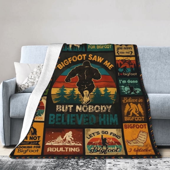 Bigfoot Gifts, Sasquatch Gifts, Big Foot Sasquatch Gifts, Bigfoot Gift for Men Women, Birthday Gift for Sasquatch Lovers, Big Foot Gifts Blanket 50x40