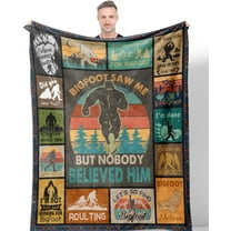 Bigfoot Gifts, Sasquatch Gifts, Big Foot Sasquatch Gifts, Bigfoot Gifts for Men Women, Birthday Gifts for Sasquatch Lovers, Funny Idea for Bigfoot Lover, Big Foot Gifts Blanket 60"x50"