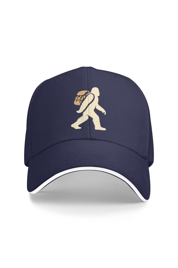 Bigfoot Goes Hiking Unisex Sandwich Cap Classic Baseball Capunisex Adjustable Casquette Dad Hat
