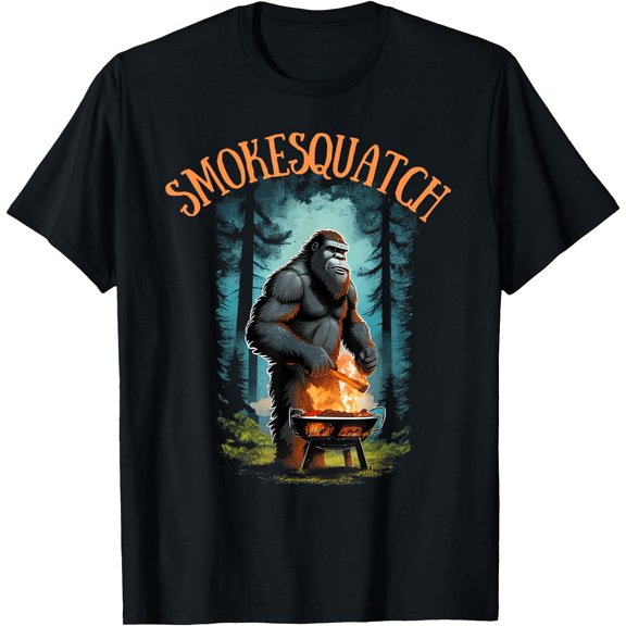 Bigfoot Grilling Sasquatch Pitmaster Grill BBQ Smokesquatch T-Shirt