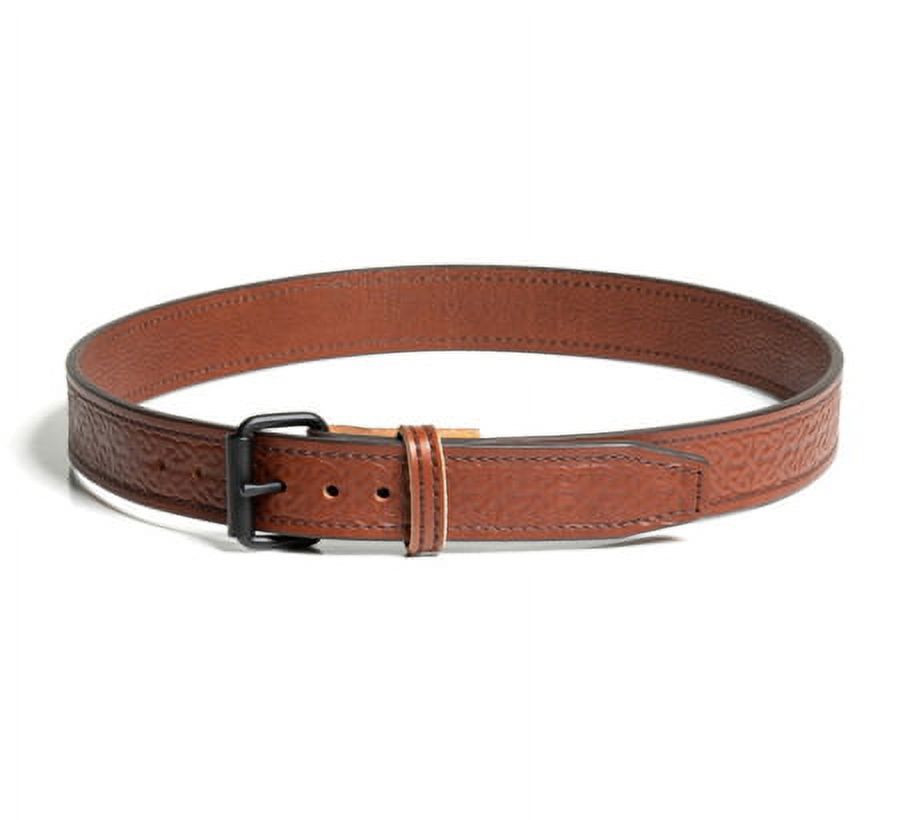 Bigfoot Gun Belts Celtic Pattern Gun Belt, 14oz Steel Core, 32 Inch, Silver Buck