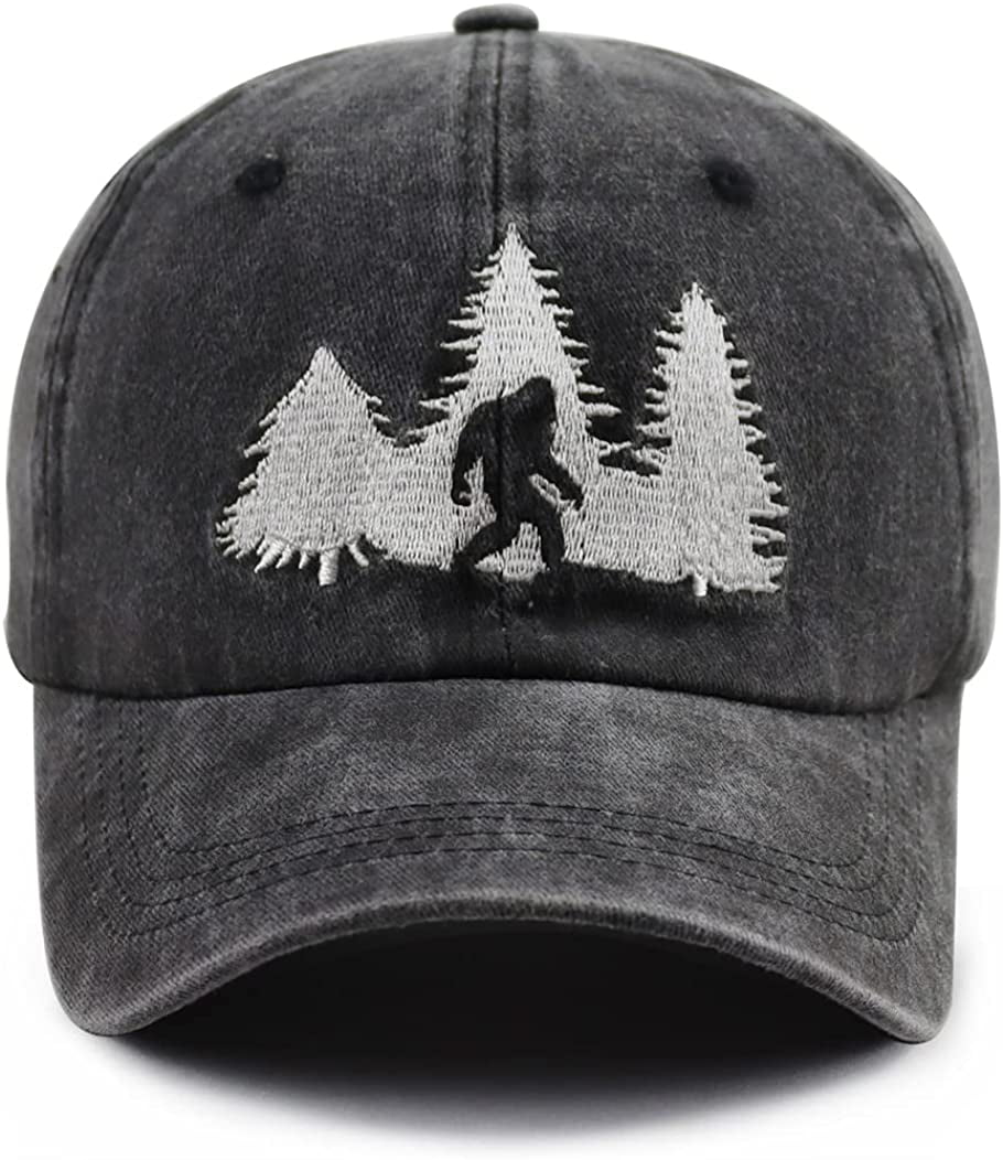 Bigfoot Hat. Funny Big Foot Sasquatch Gifts. Embroidered Adjustable