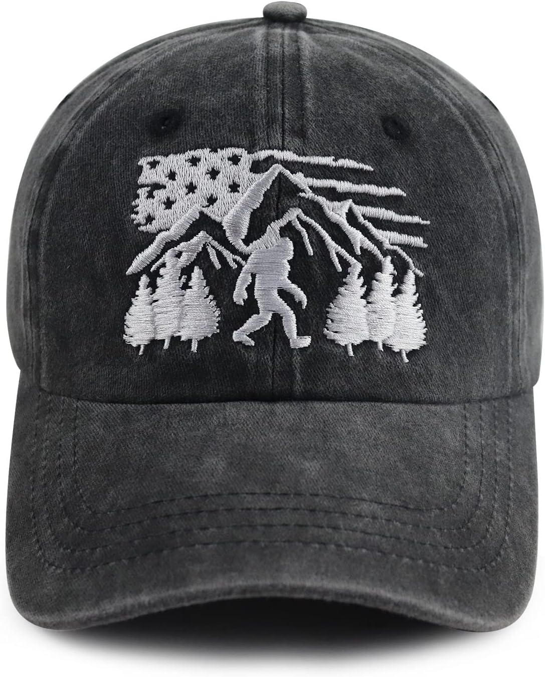 Bigfoot Hat For Men & Women - Funny Embroidered Sasquatch Adjustable Cotton Cap, Outdoor & Gift For Fans