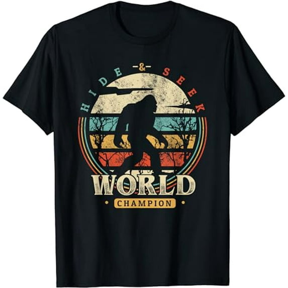 Bigfoot Hide and Seek Champion Shirt Sasquatch Camping Tees T-Shirt