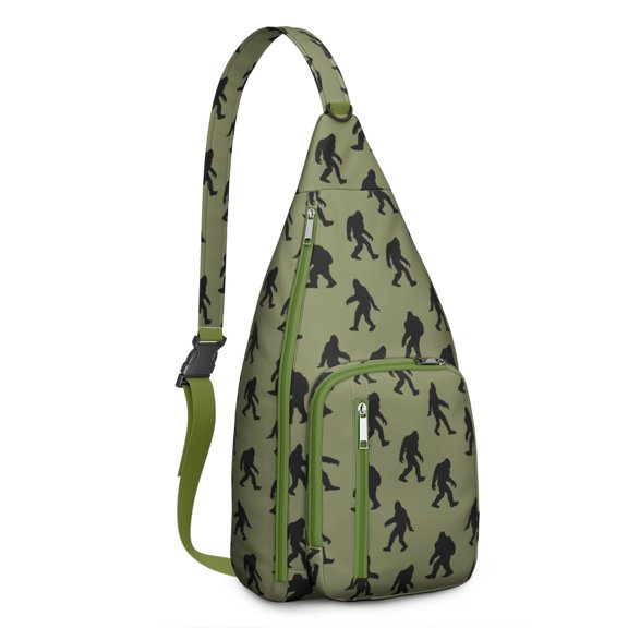 Bigfoot Hiking Sling Backpack – Mythical Sasquatch Crossbody Bag for Outdoor Adventures, Camping & Travel
