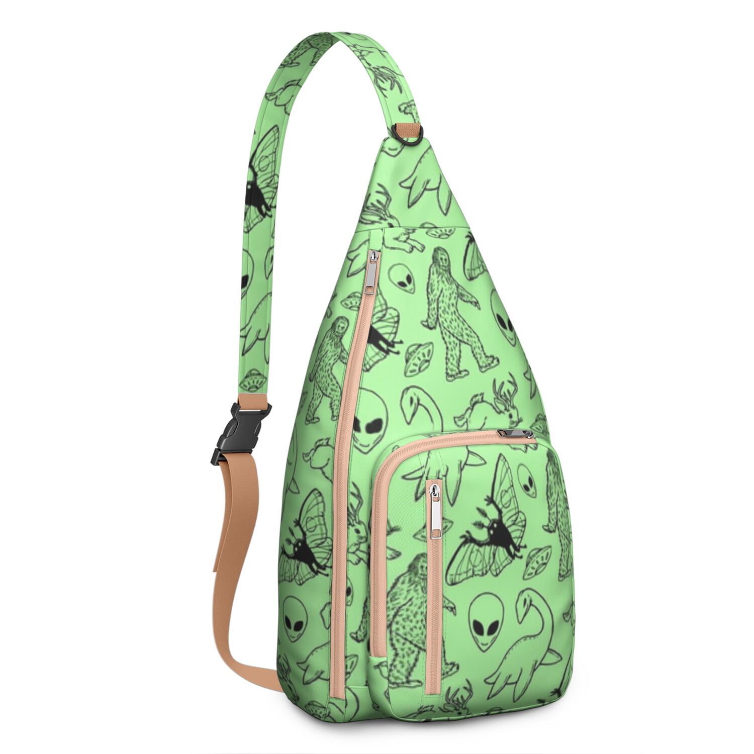 Bigfoot Hiking Sling Backpack – Mythical Sasquatch Crossbody Bag for Outdoor Adventures, Camping & Travel