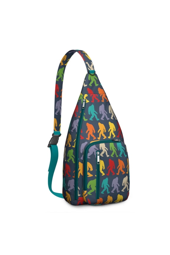Bigfoot Hiking Sling Backpack – Mythical Sasquatch Crossbody Bag for Outdoor Adventures, Camping & Travel