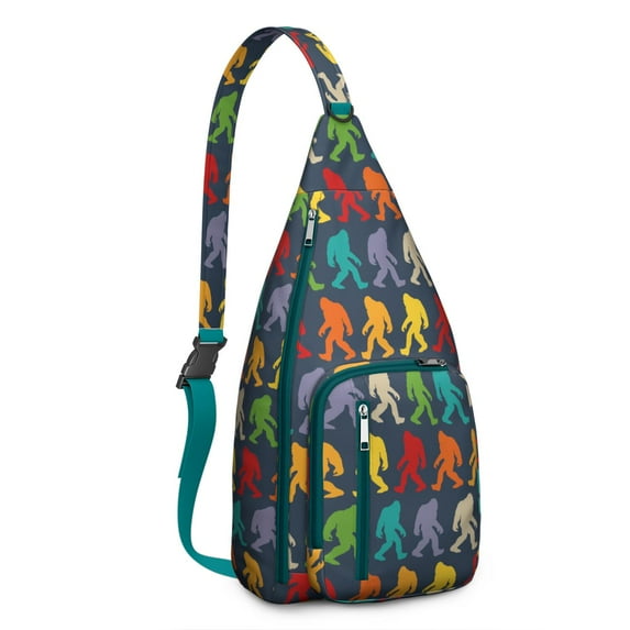 Bigfoot Hiking Sling Backpack – Mythical Sasquatch Crossbody Bag for Outdoor Adventures, Camping & Travel