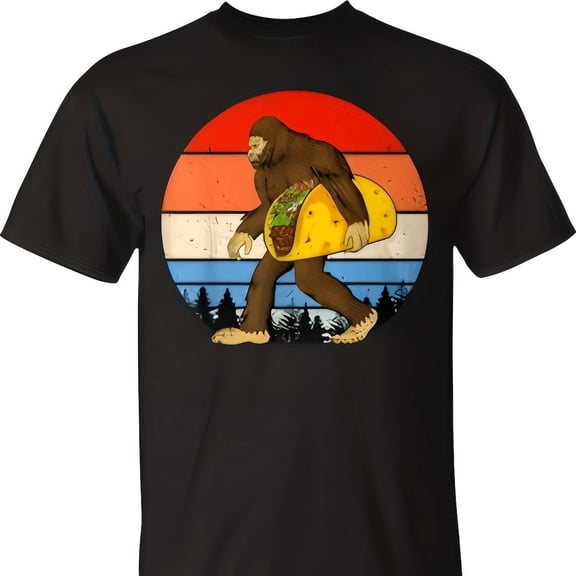 Bigfoot Holding Taco Taco Lover Bigfoot T-Shirt