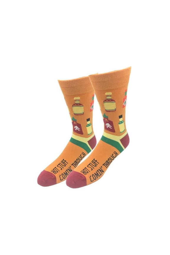 Bigfoot Hotsauce Orange One Size Fits Most Crew Socks