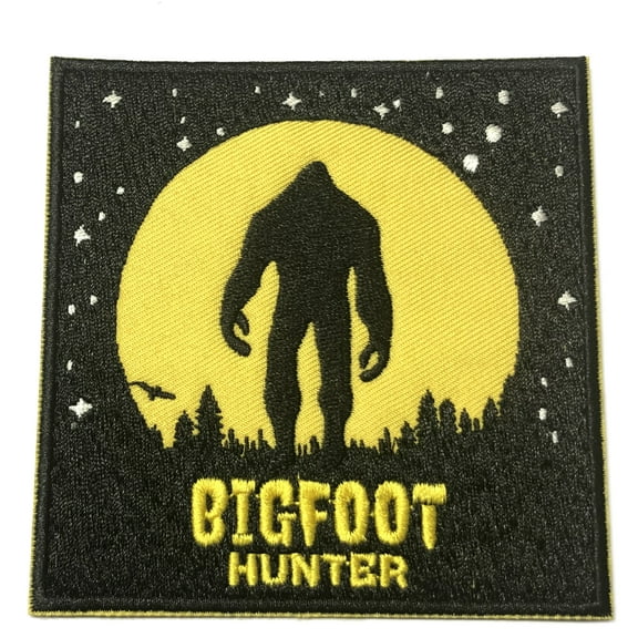 Bigfoot Hunter Embroidered Patch Iron/Sew-On Applique X-Files Cryptid Mystery