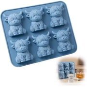Bigfoot Ice Mold, 2026 New Sasquatch Shape Silicone Ice Cube Molds DIY Ice Sculpture Reusable Freezer Mold, Upgrade 6 Cavity Sasquatch Shape Silicone Ice Cube Tray 1, Blue
