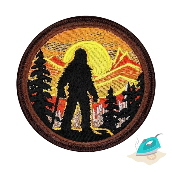 Bigfoot Iron On Patch Embroidered Sew On Patches For Clothing, Jeans, Jackets, Backpacks, Hoodies Yeti Sasquatch Applique Embroidery Patch For Tote Bags, Dresses