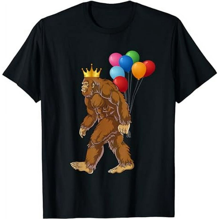 Bigfoot Birthday Cake Balloons Sasquatch T-Shirt Bigfoot Birthday Cake Balloons Sasquatch T-Shirt