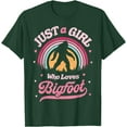 thumbnail image 1 of Bigfoot Just A Girl Who Loves Sasquatch Funny Retro Vintage Unisex T-Shirt for Men Women Kids Toddler,Dark Chocolate Color,Size YXL, 1 of 5
