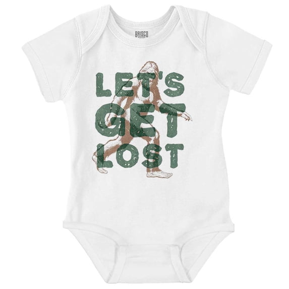Bigfoot Let's Get Lost Outdoors Gender Neutral Printed Baby Bodysuit Brisco Brands NB
