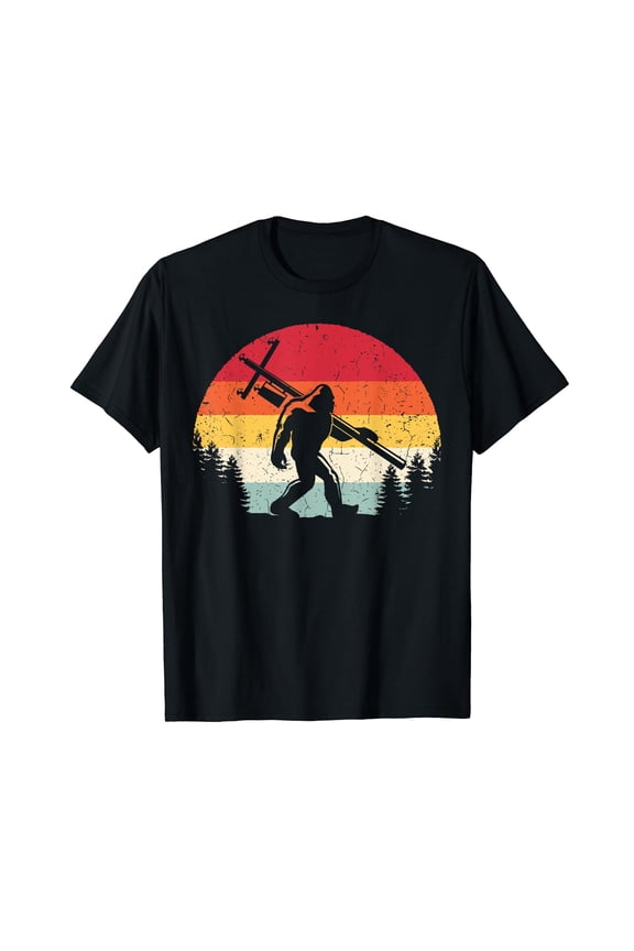 Bigfoot Lineman Power Electrician Funny Sasquatch Lineworker T-Shirt