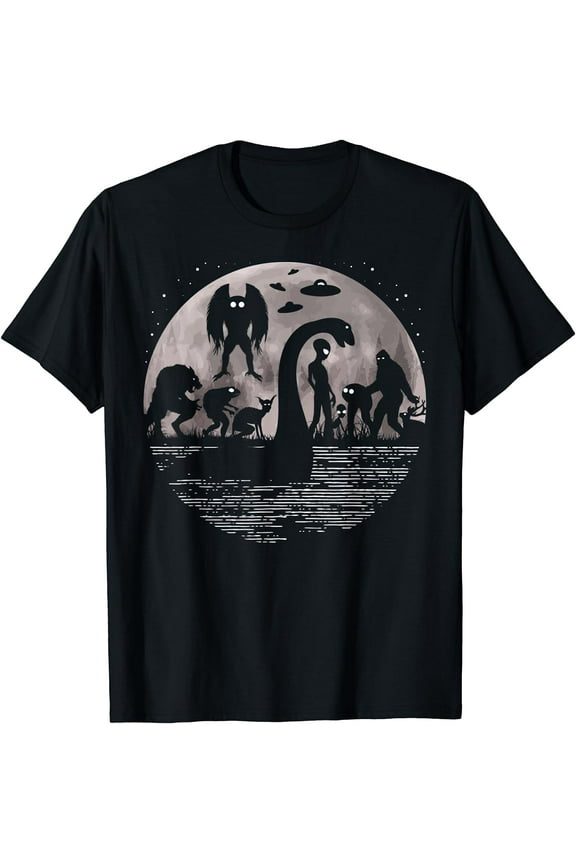 Bigfoot Loch Ness Monster Mothman And Aliens! Funny Cryptid T-Shirt