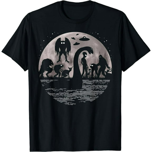 Bigfoot Loch Ness Monster Mothman And Aliens! Funny Cryptid T-Shirt