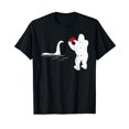 thumbnail image 1 of Bigfoot Loch Ness Valentines Day Cool V-Day Pajama T-Shirt, 1 of 5