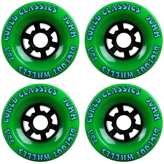 Bigfoot Longboard Wheels 90mm 78a Cored Classics Green (Set of 4)