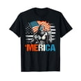 thumbnail image 1 of Bigfoot Merica Garden Flag - Cartoon Sasquatch with Distressed American Flag Design - Double Sided Outdoor Decor, 1 of 5