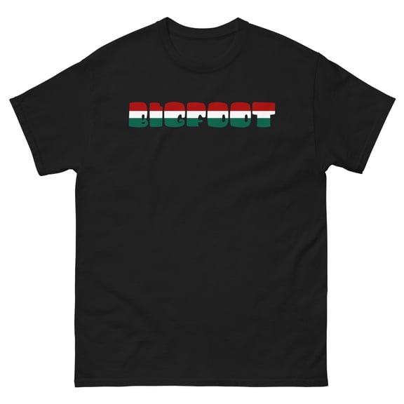 Bigfoot Mexican Flag Colors | Funny Cinco De Mayo Shirt Unisex (Black, S)