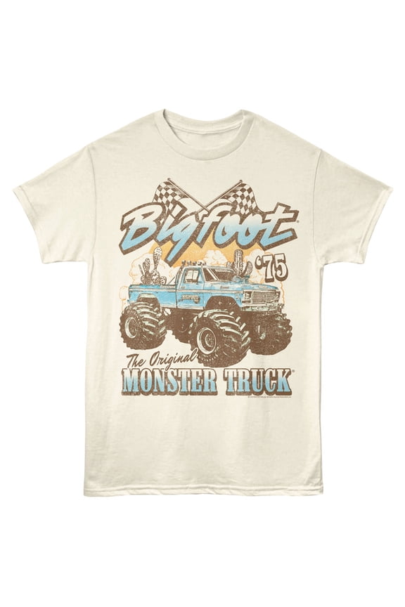 Bigfoot Monster Truck Desert Men's T Shirt (Ivory, AdultS)