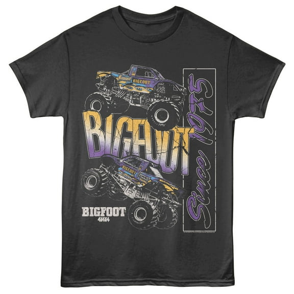 Bigfoot Monster Truck Since 1975 Men's T Shirt (Charcoal, AdultL)