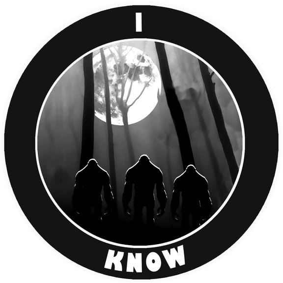 Bigfoot Moon Decorative Car Truck Decal Window Sticker Vinyl Die-Cut Vacation Travel Souvenir X-File Unexplained Mysteries Space Ship UFO Flying Saucer Cryptid Sasquatch