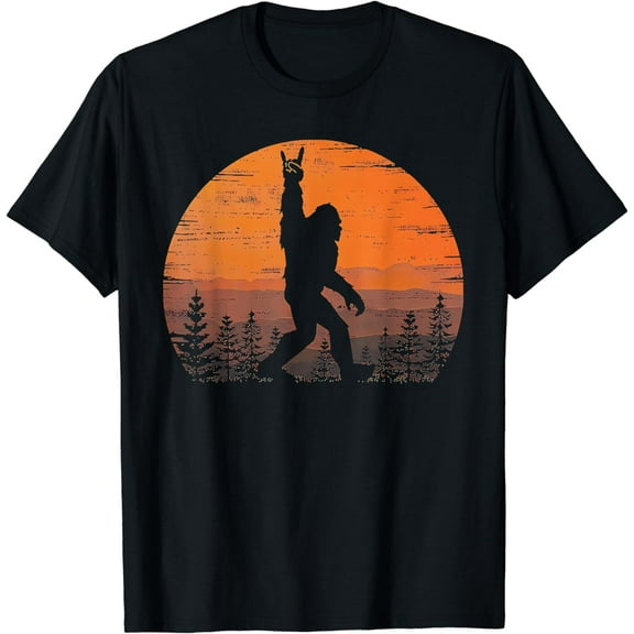 Bigfoot Moon Graphic Night Forest! Cool Sasquatch Men Women T-Shirt