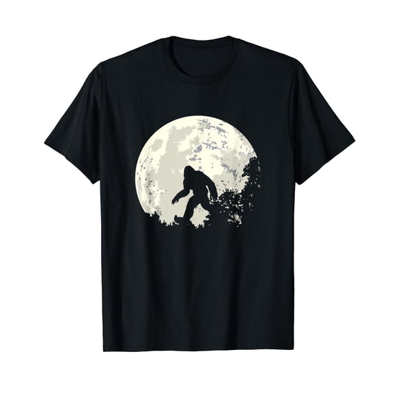 Bigfoot Moon Sasquatch T Shirt - I Believe in Bigfoot Tee