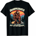 thumbnail image 1 of Bigfoot Moonlight Retro Vintage Dad Gift for Daddy, Grandpa squatch Graphic Black T-Shirt for Men and Women, 1 of 4
