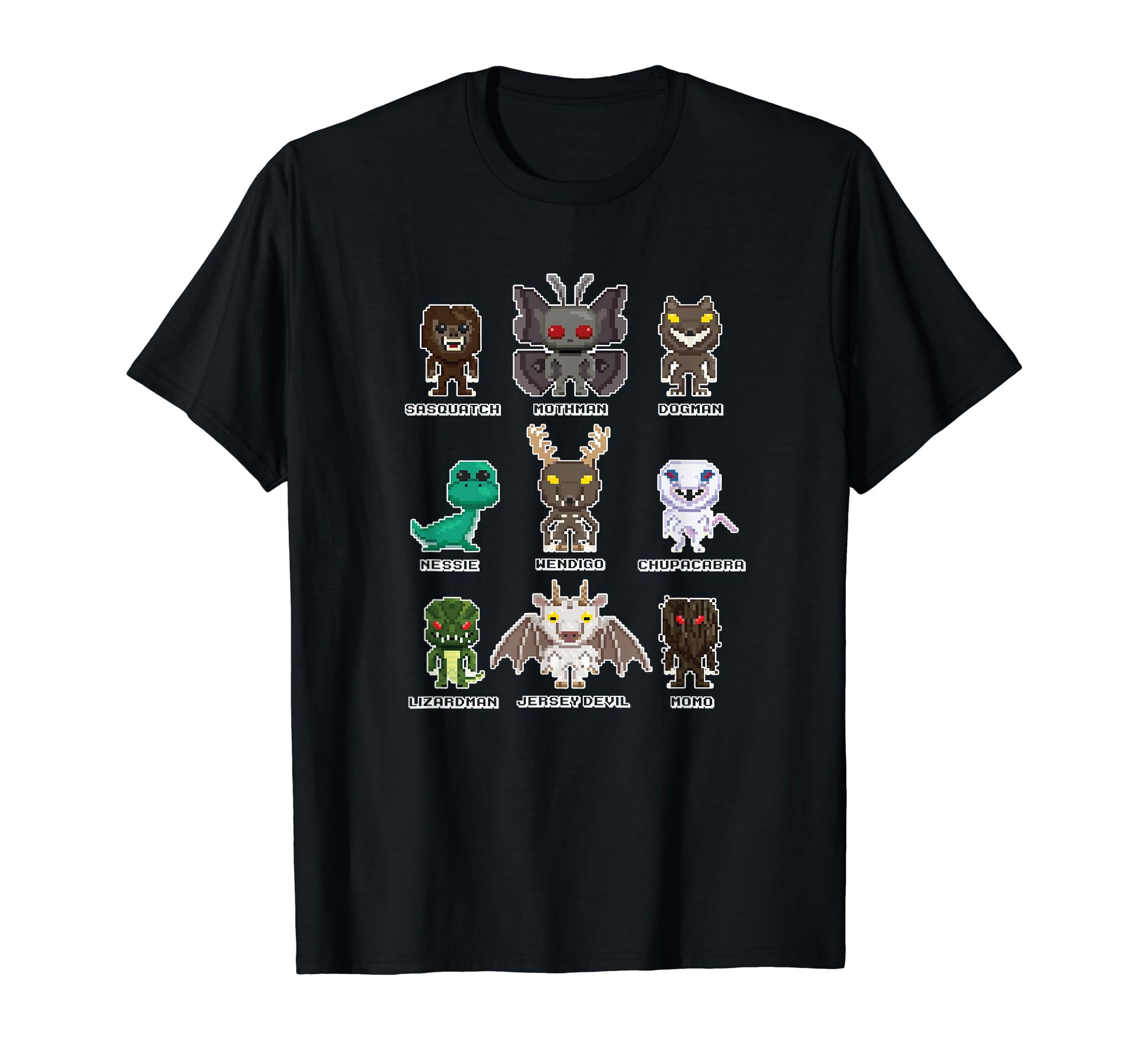 Bigfoot, Mothman, Wendigo, Dogman - 8-Bit Cryptid Pixel Art