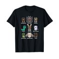 thumbnail image 1 of Bigfoot, Mothman, Wendigo, Dogman - 8-Bit Cryptid Pixel Art Black T-Shirt, 1 of 5