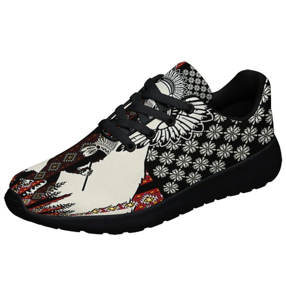 Bigfoot Native American flag Shoes Sneakers Black Size 7.5