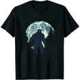 thumbnail image 1 of Bigfoot Night Stroll! Cool Full Moon & Trees Sasquatch T-Shirt, 1 of 5