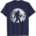 thumbnail image 1 of Bigfoot Night Stroll! Cool Full Moon & Trees Sasquatch Unisex T-Shirt for Men Women Kids Toddler,Navy Color,Size YXL, 1 of 5