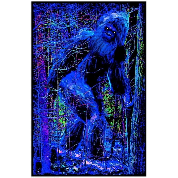 Bigfoot - Non-Flocked Blacklight Poster 24.5" x 36.5" Laminated