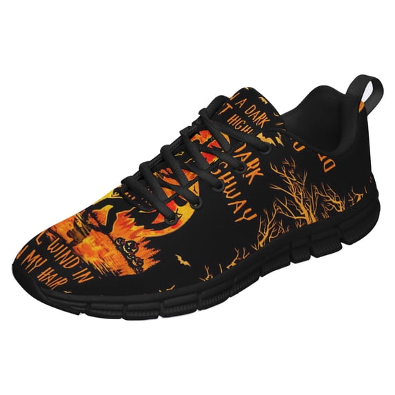 Bigfoot On A Dark Desert Highway Running Shoes Sneakers Mesh Black Size 10